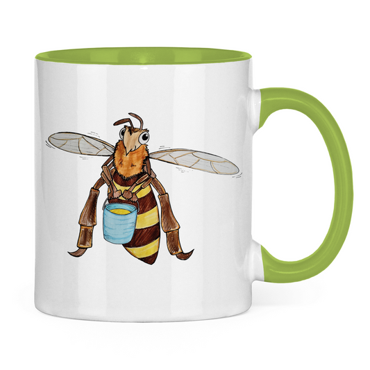 Tasse zweifarbig Krabbelcrew Fleißige Biene