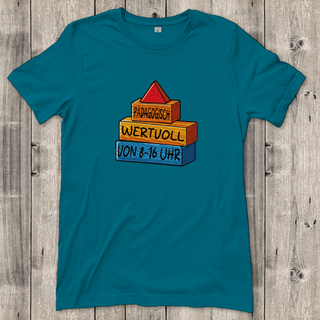 Damen T-Shirt Pädagogisch wertvoll von 8-16Uhr