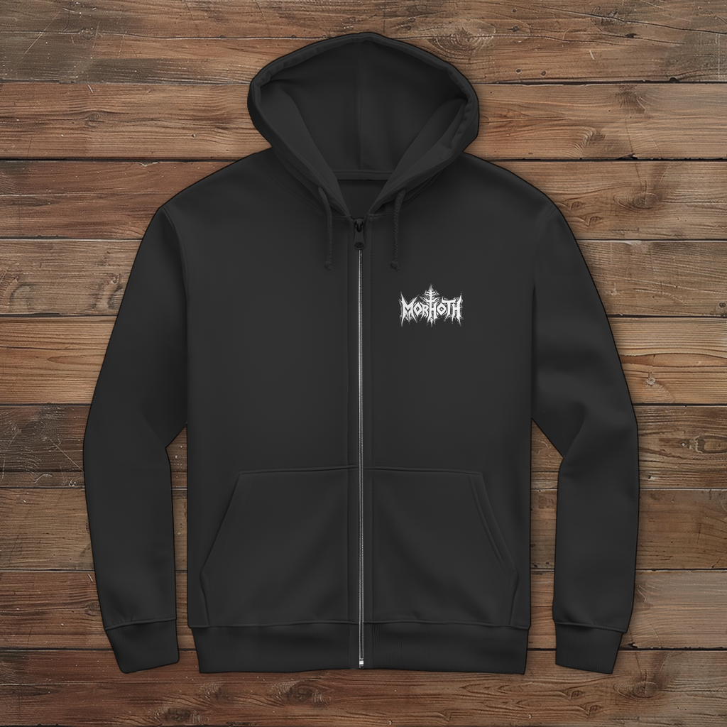 Herren Zipper Hoodie Goat Emblem