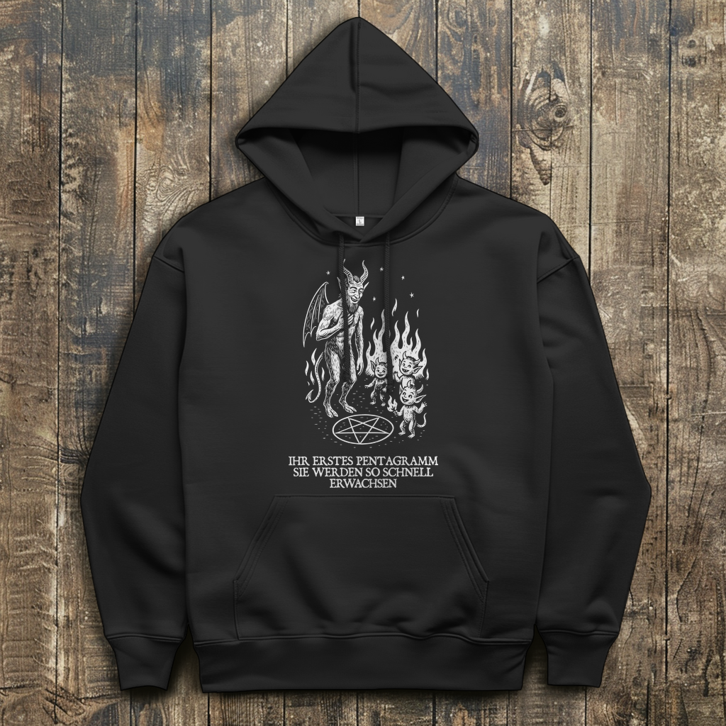 Herren Hoodie Ihr erstes Pentagramm sie werden so schnell Erwachsen