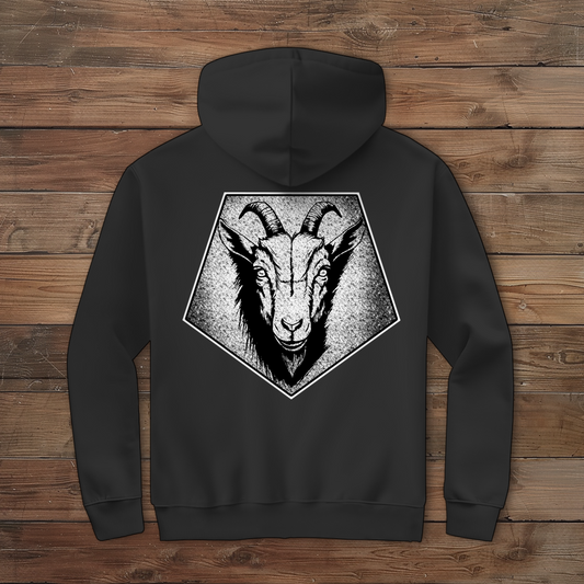 Herren Zipper Hoodie Goat Emblem