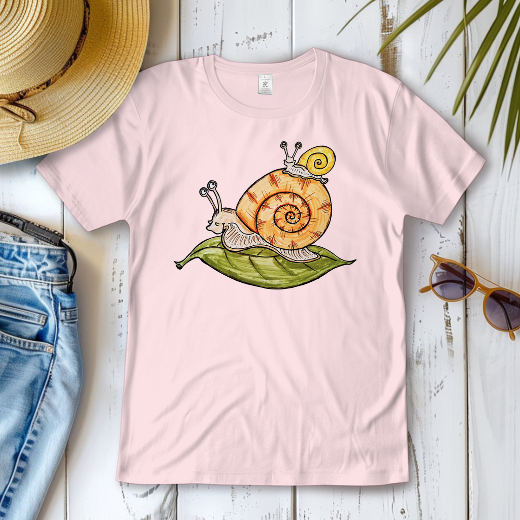 Damen T-Shirt Krabbelcrew Schnecke on Tour
