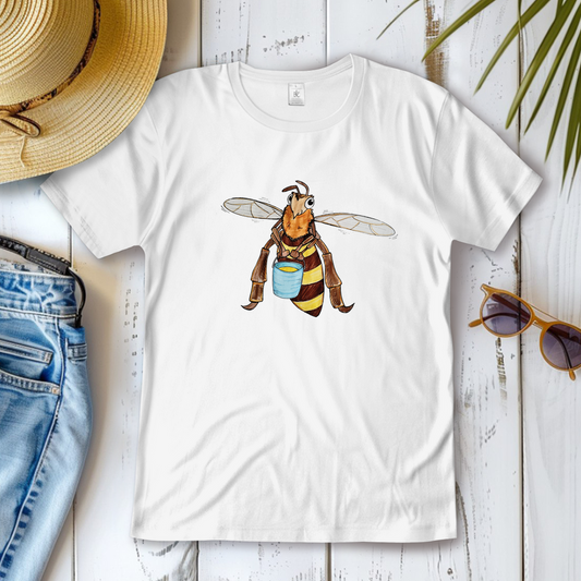 Damen T-Shirt Krabbelcrew Fleißige Biene