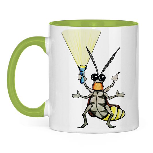 Tasse zweifarbig Krabbelcrew Gerti Glühwürmchen