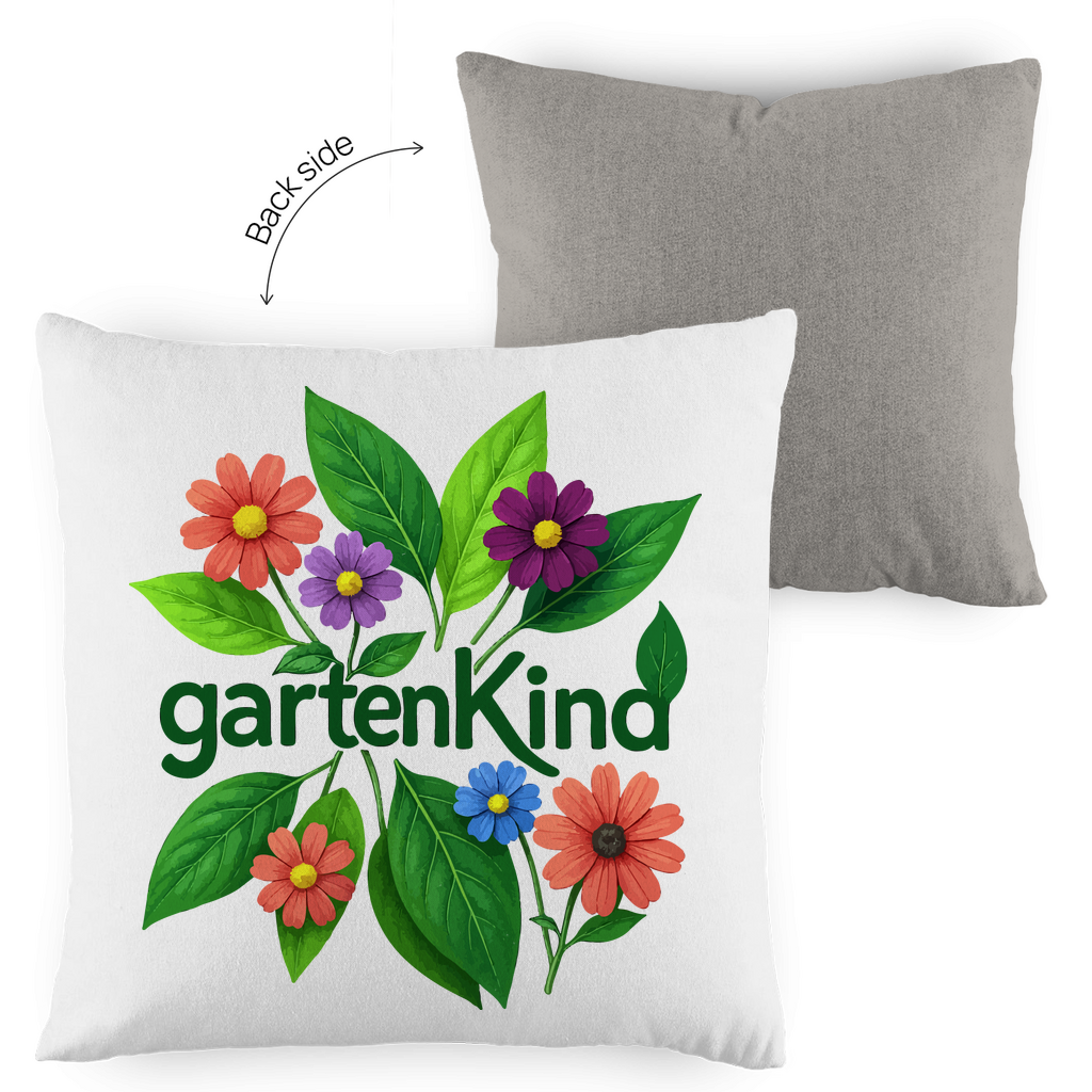 Kopfkissen zweifarbig Gartenkind