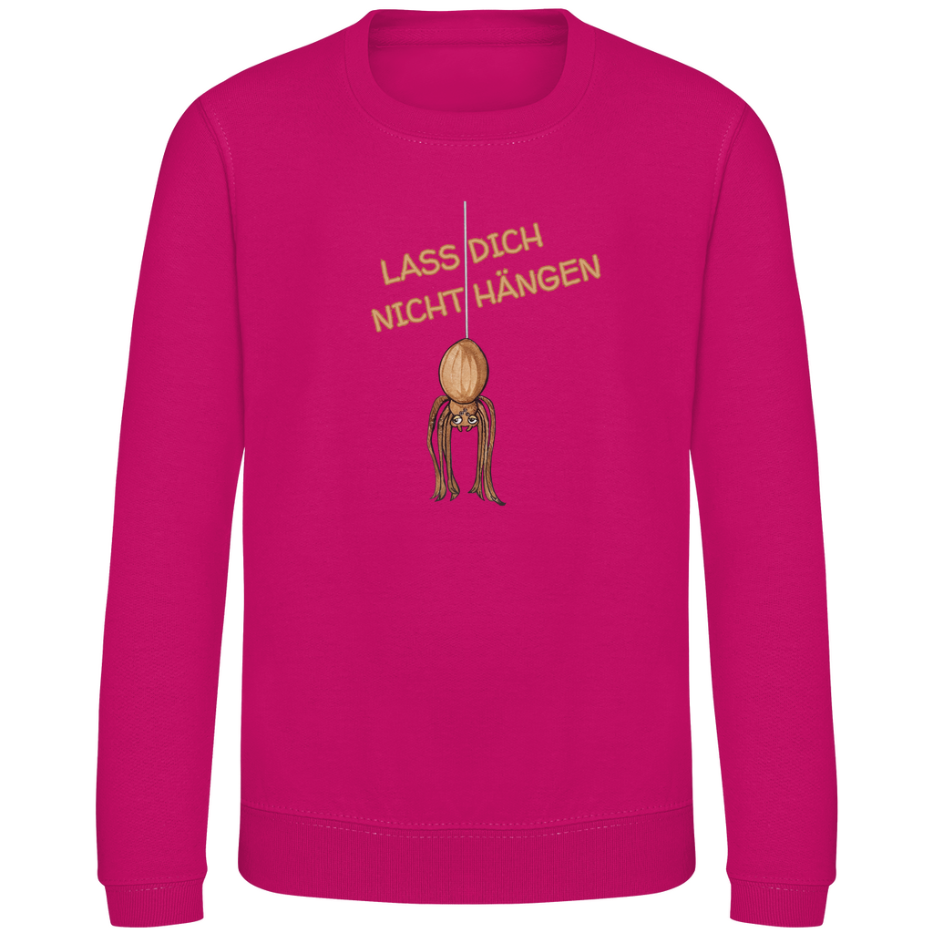 Kinder Sweatshirt Krabbelcrew Hausspinne - Lass dich nicht Hängen