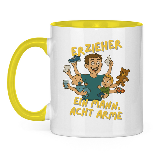 Tasse zweifarbig Erzieher -Erzieher - Ein Mann acht Arme