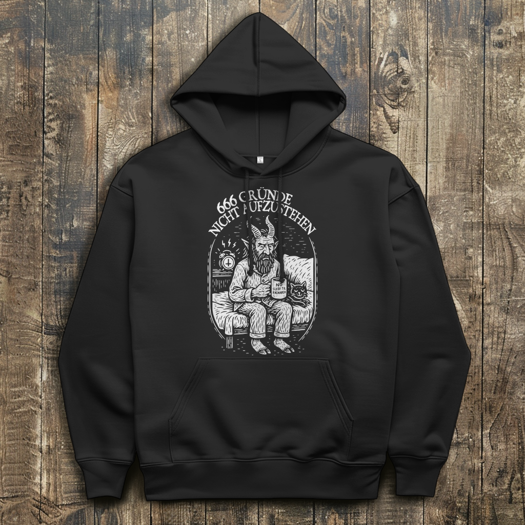 Herren Hoodie 666 gründe nicht aufzustehen
