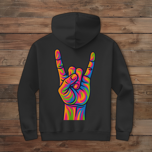 Herren Zipper Hoodie Horns in Color