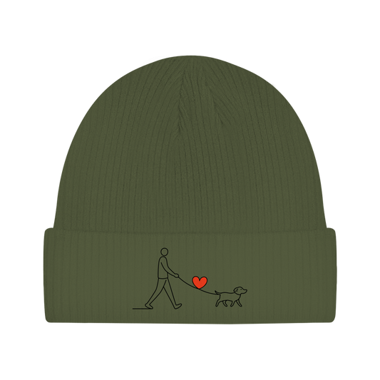 Beanie Hundespaziergang mit Herz und Leine