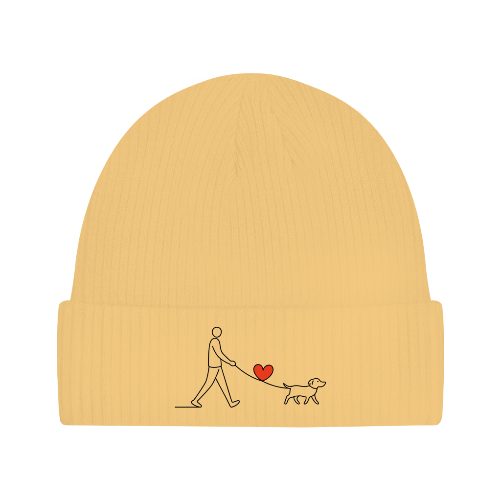 Beanie Hundespaziergang mit Herz und Leine
