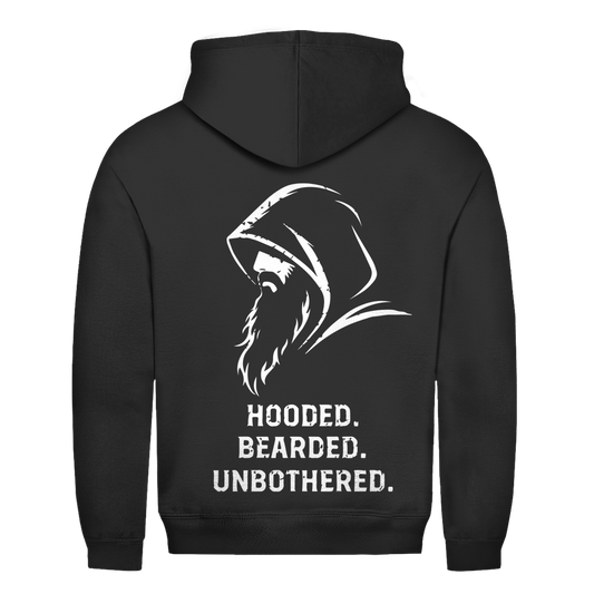 Herren Hoodie Hooded Bearded Unbothered