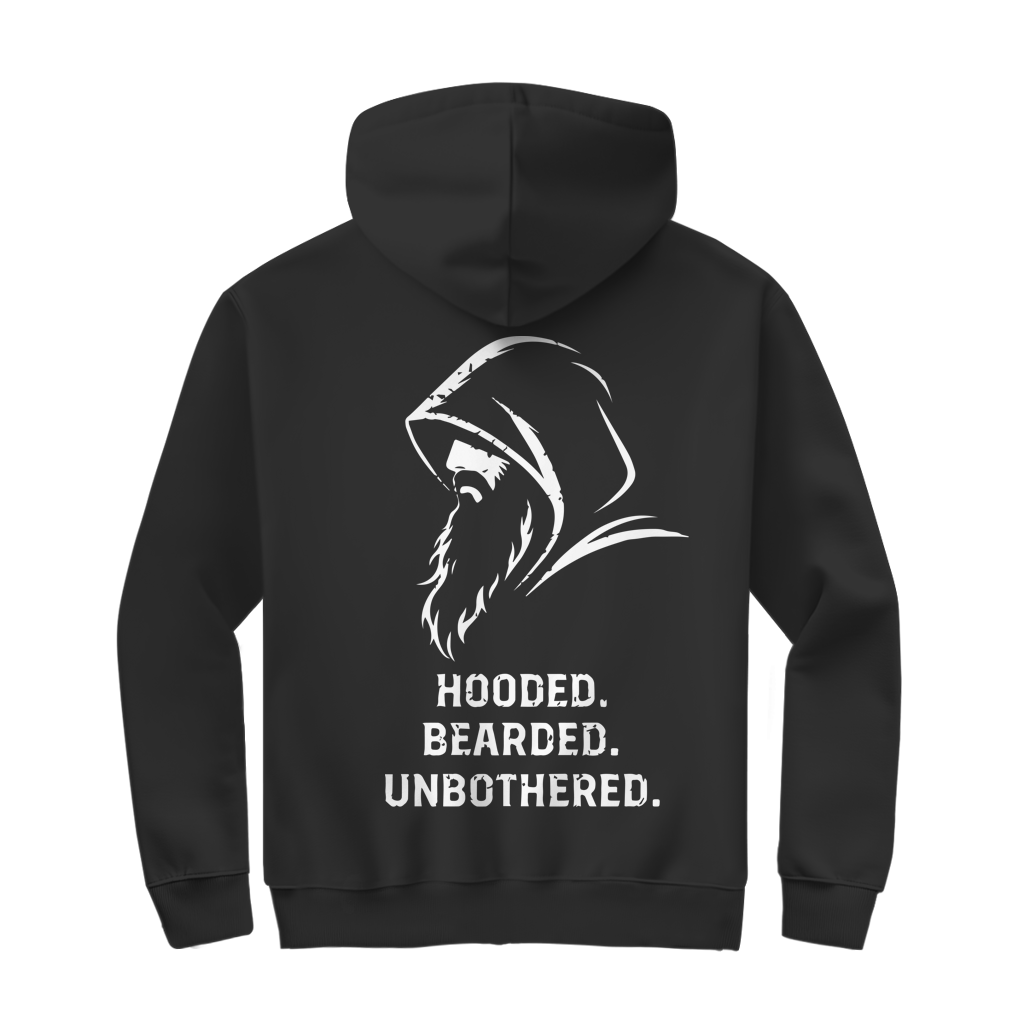Herren Zipper Hoodie Hooded Bearded Unbothered