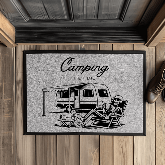 Fußmatte mit Gummirand Camping til i die