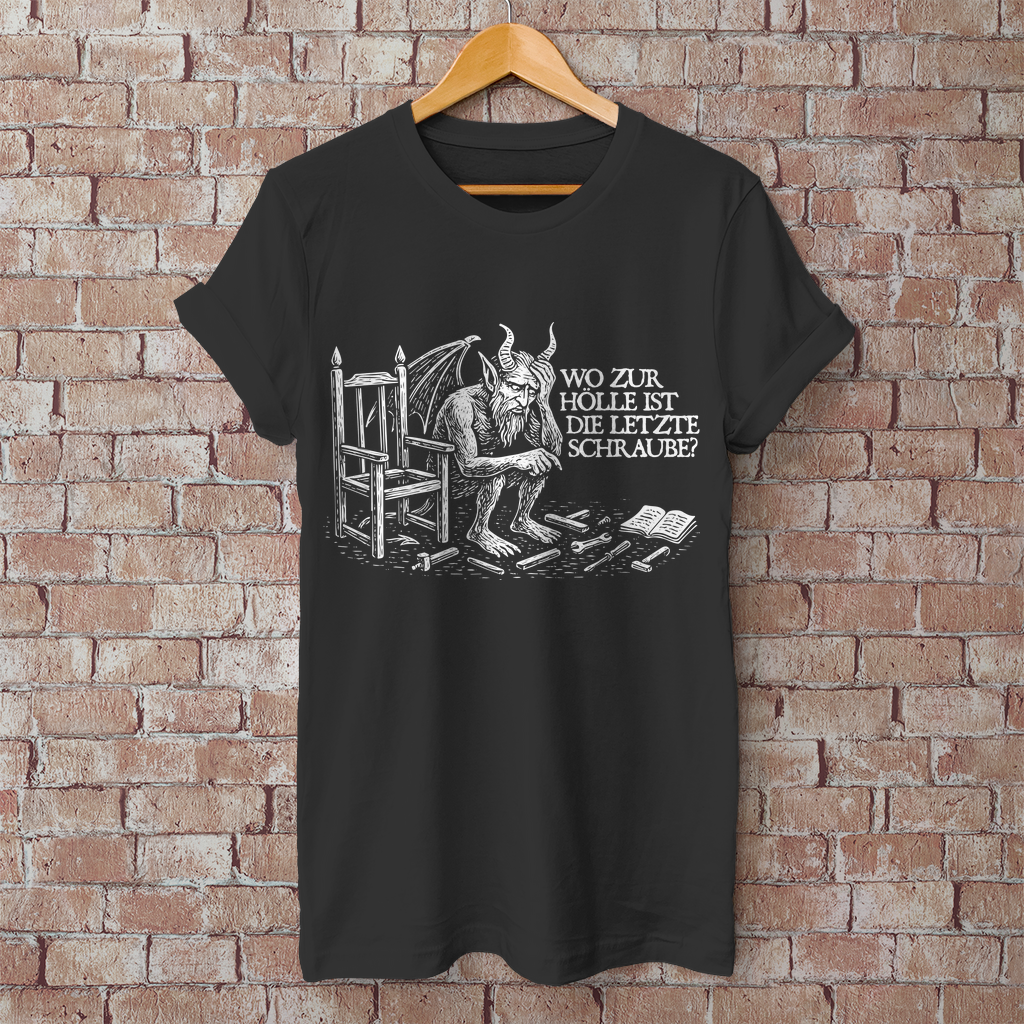 Herren T-Shirt Wo zur Hölle ist die letzte Schraube?
