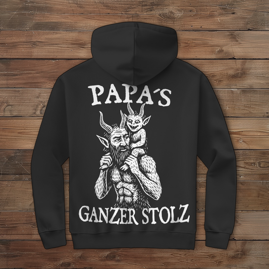 Herren Zipper Hoodie Papa’s ganzer Stolz – Dämonische Vaterfreuden