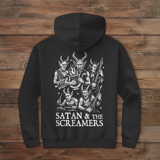 Herren Zipper Hoodie Satan & The Screamers