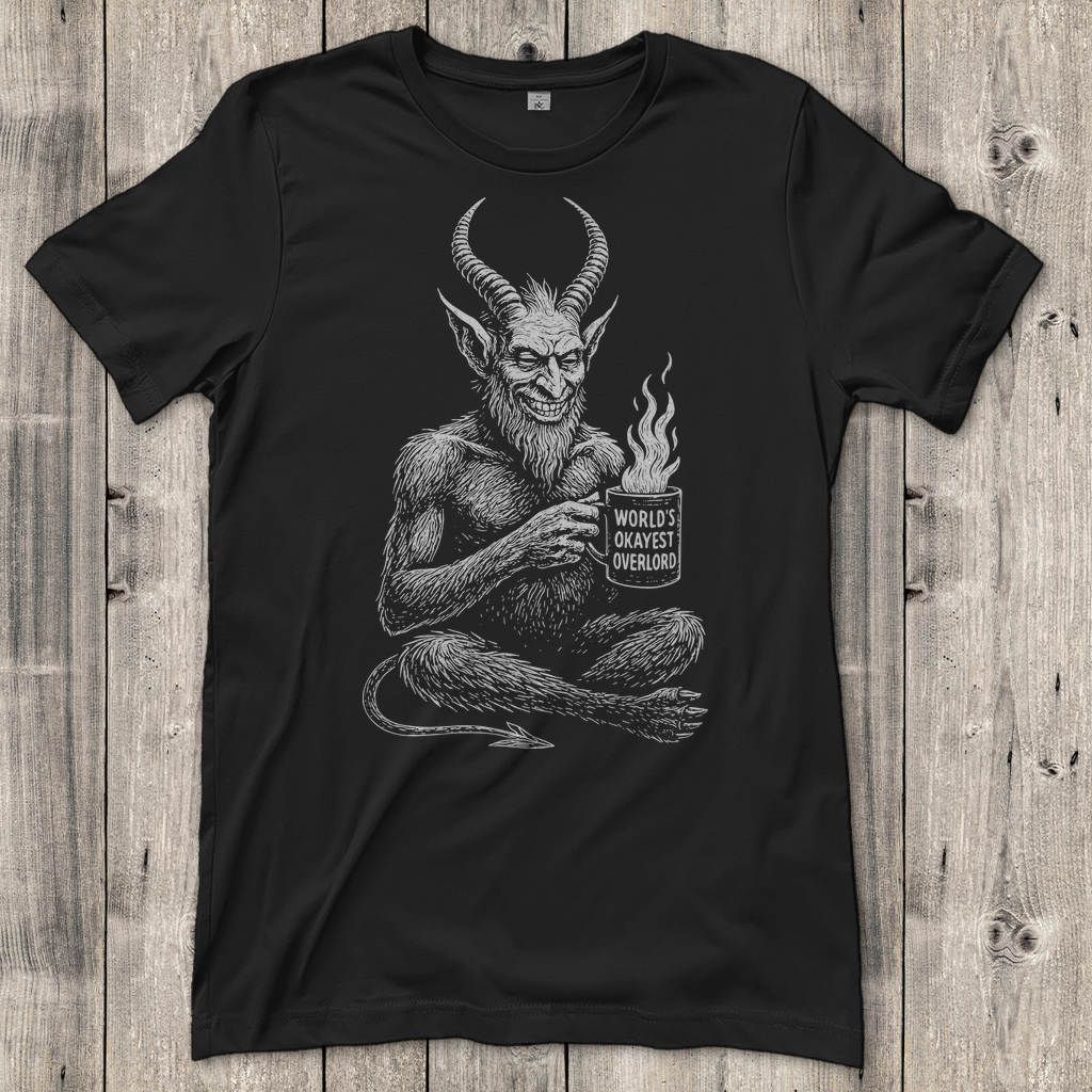 Damen T-Shirt Worlds Okayest Overlord