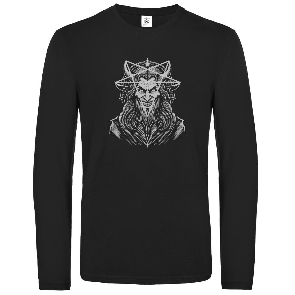 Unisex Langarmshirt Dämonisches Grinsen – Der Fürst der Finsternis