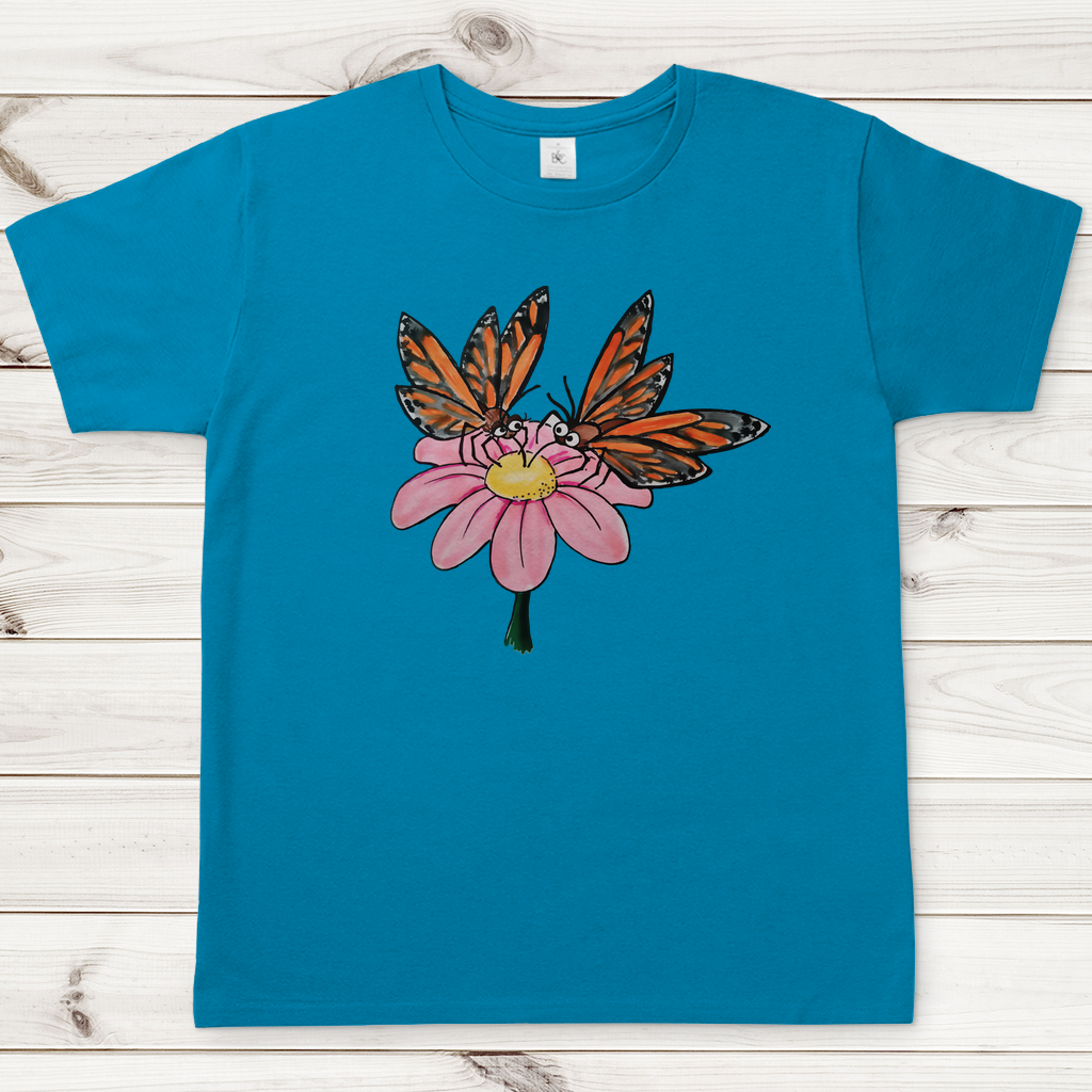 Herren T-Shirt Krabbelcrew Schmetterlinge