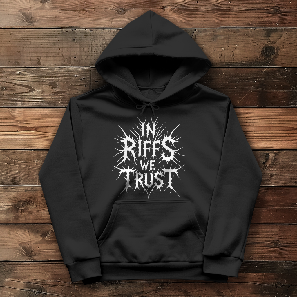 Damen Hoodie In Riffs We Trust