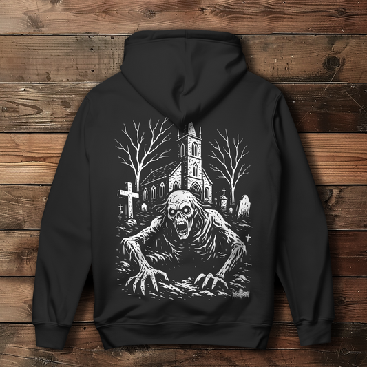 Damen Hoodie Ghooul Logo - Friedhof