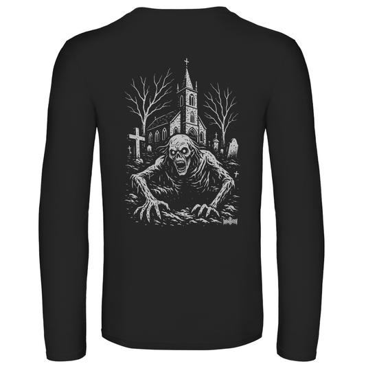 Unisex Langarmshirt Ghooul Logo - Friedhof