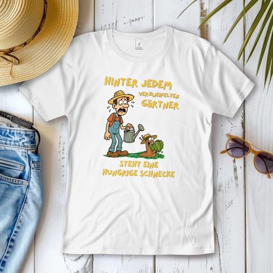 Damen T-Shirt Schnecke vs. Gärtner