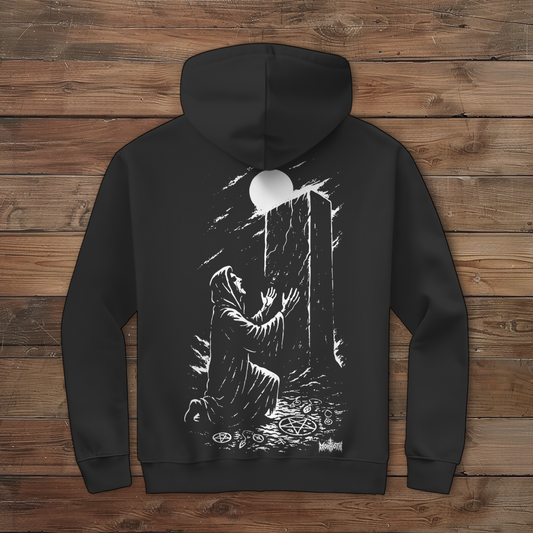Herren Zipper Hoodie Black Metal Logo Okkultist