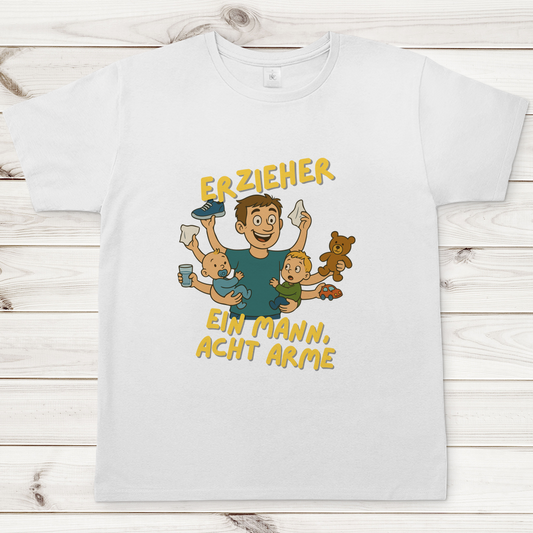 Herren T-Shirt Erzieher - Ein Mann acht Arme