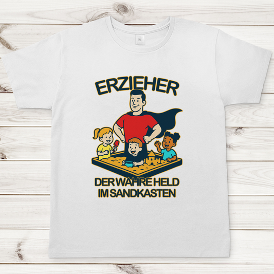 Herren T-Shirt Erzieher - Der wahre Held im Sandkasten