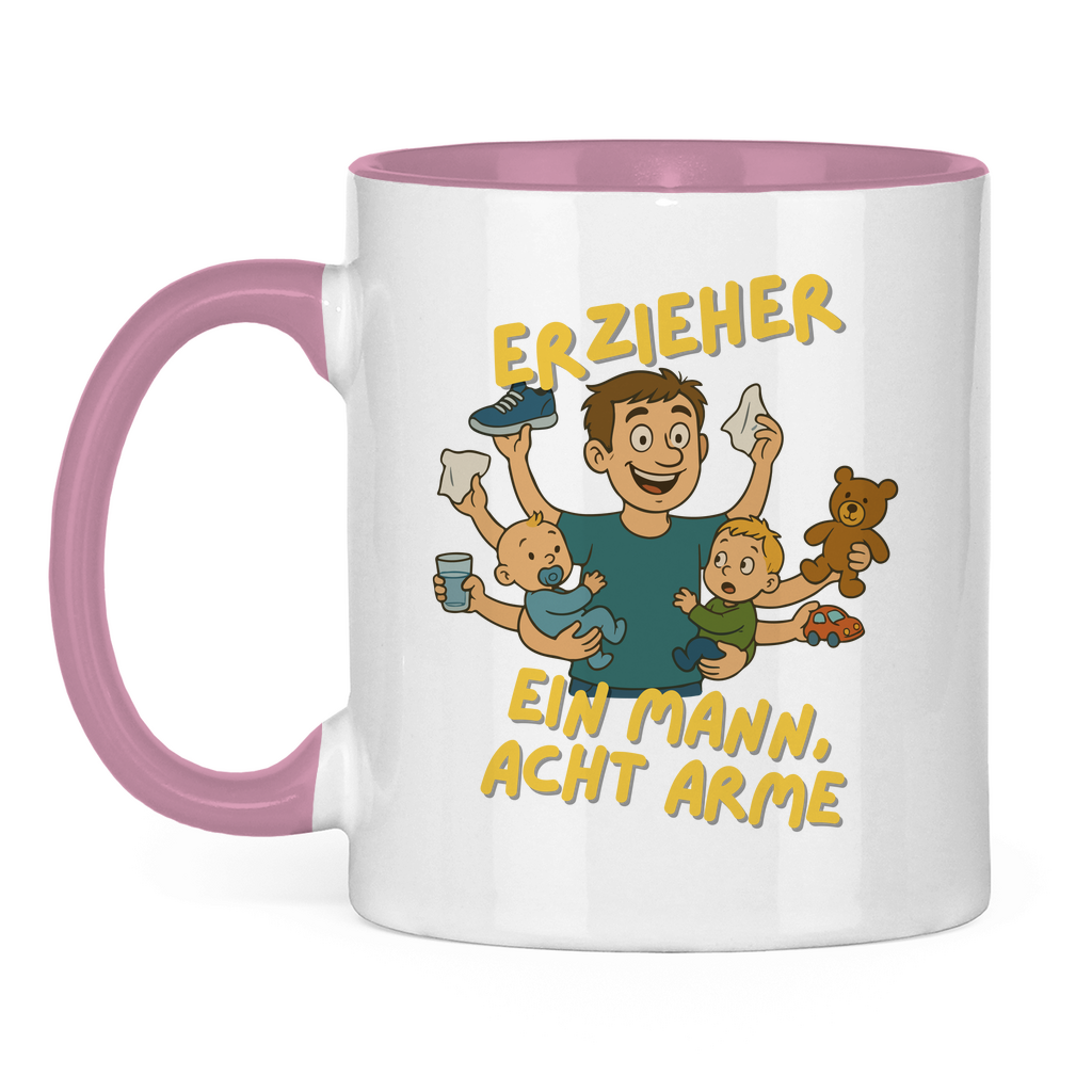 Tasse zweifarbig Erzieher -Erzieher - Ein Mann acht Arme