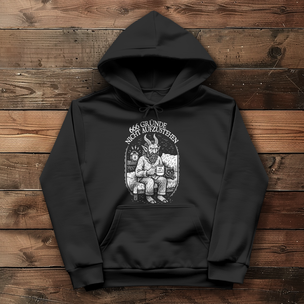 Damen Hoodie 666 gründe nicht aufzustehen