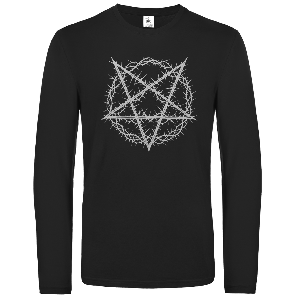 Unisex Langarmshirt Pentagramm Dornen