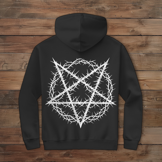 Herren Zipper Hoodie Pentagramm Dornen