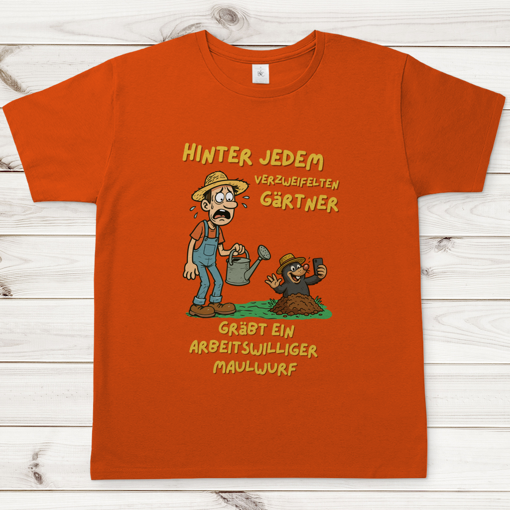 Herren T-Shirt Maulwurf vs. Gärtner
