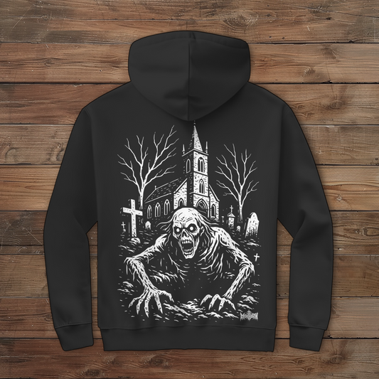 Herren Zipper Hoodie Ghooul Logo - Friedhof