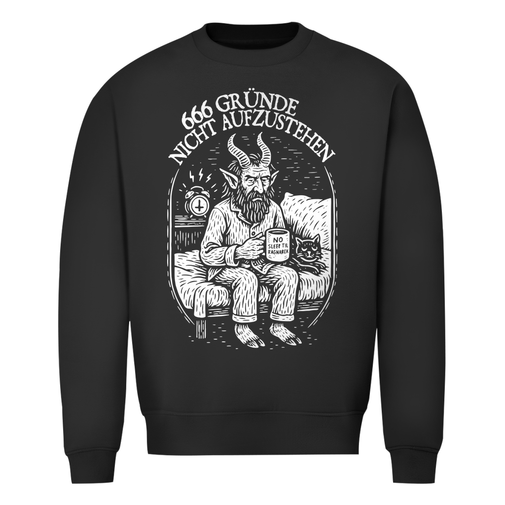 Herren Sweatshirt 666 gründe nicht aufzustehen