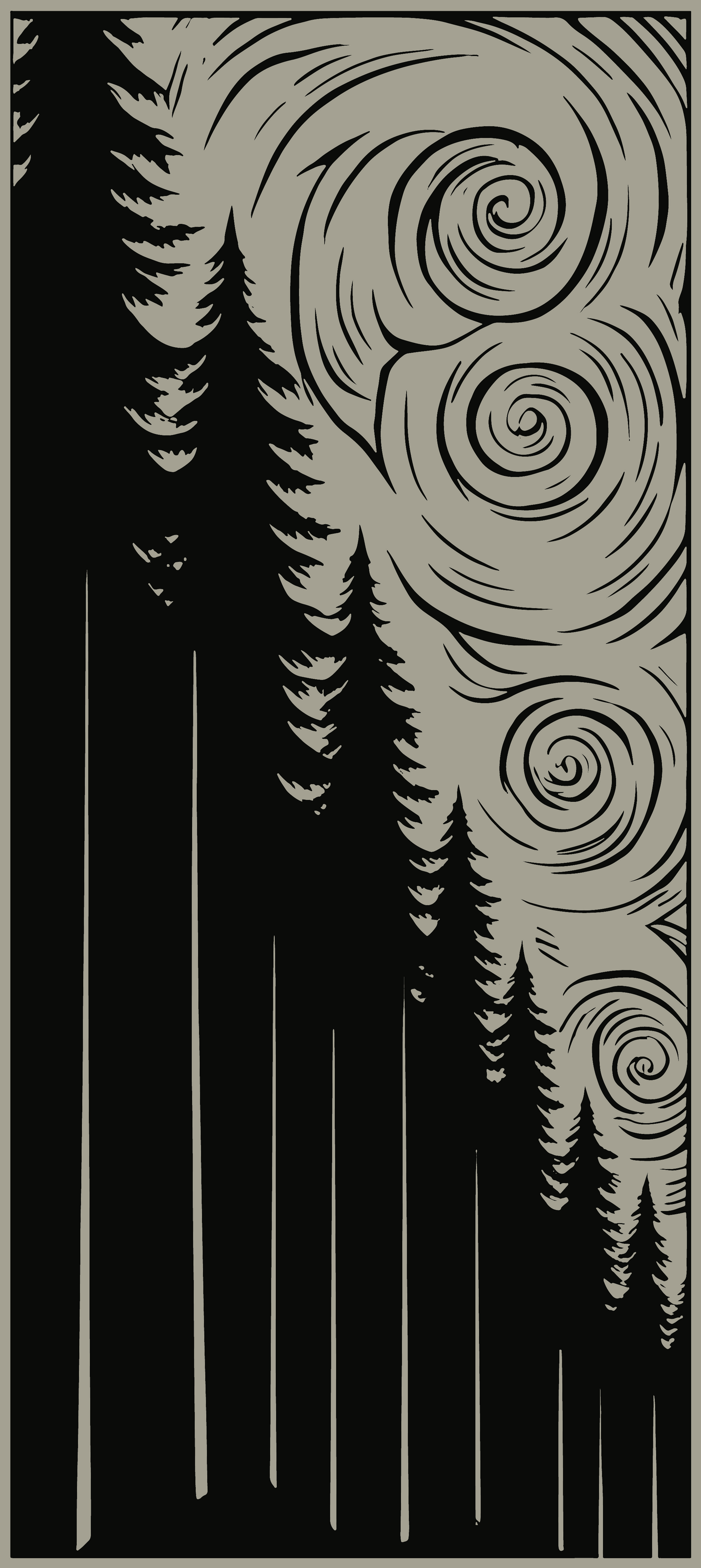 Wald bei aufziehendem Wind
