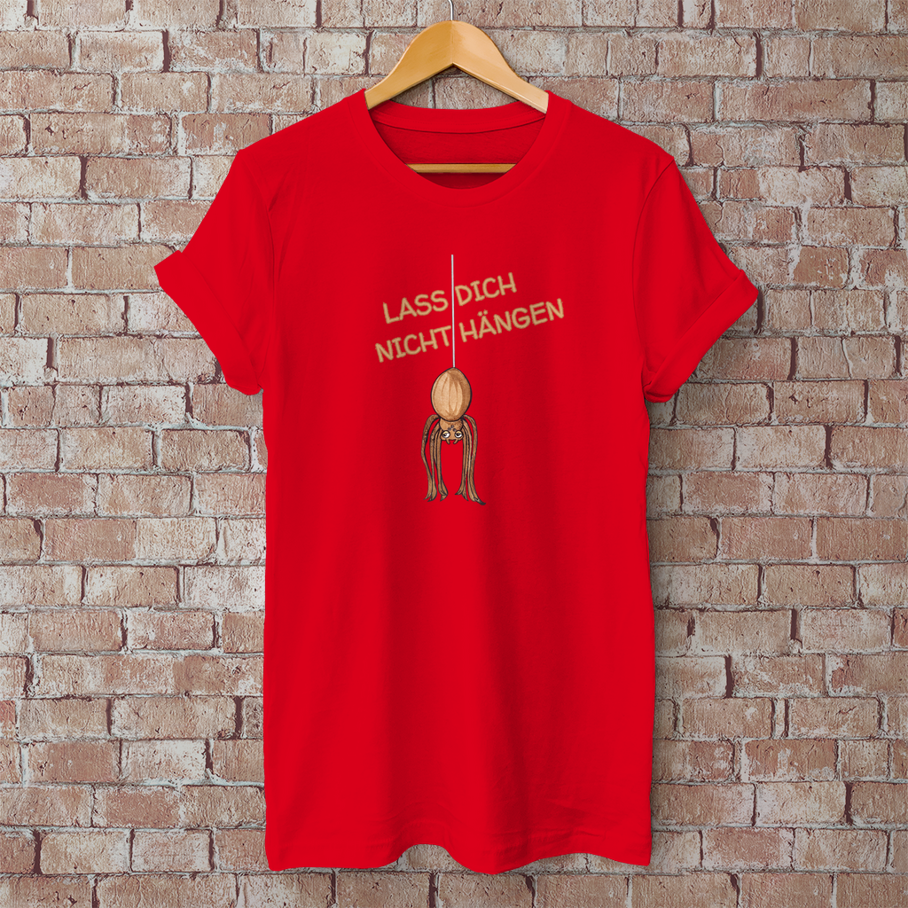 Herren T-Shirt Krabbelcrew Hausspinne - Lass dich nicht Hängen