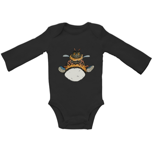 Baby Bio Bodysuite Langarm Krabbelcrew Buddi die Hummel