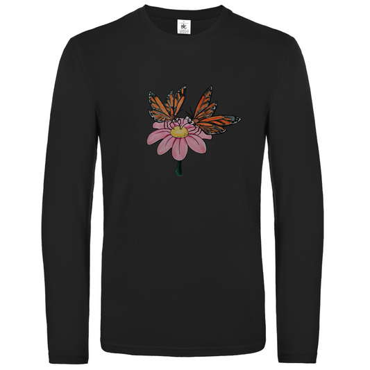 Unisex Langarmshirt Krabbelcrew Schmetterlinge