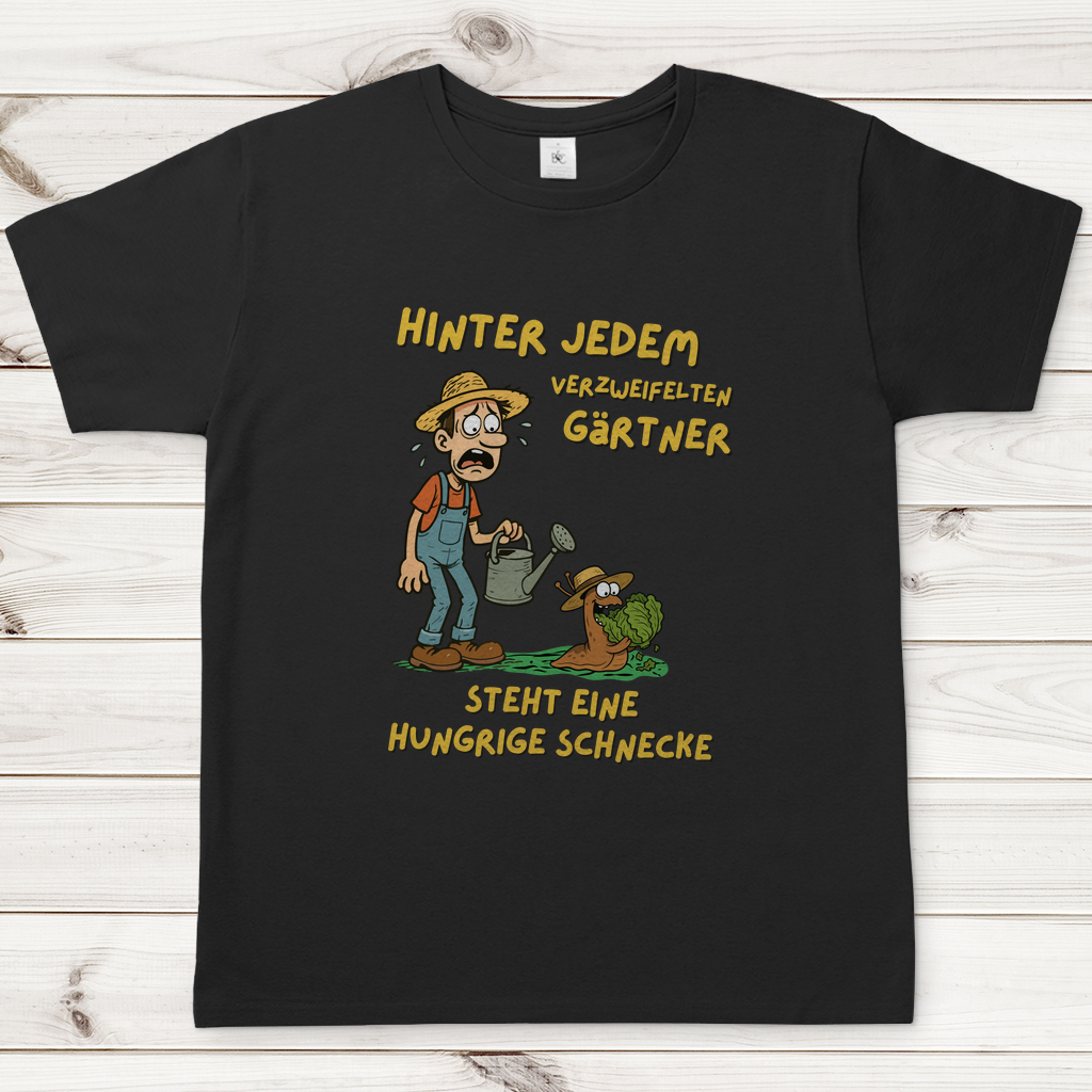 Herren T-Shirt Schnecke vs. Gärtner