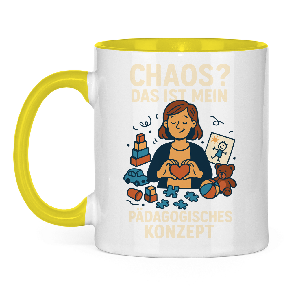 Tasse zweifarbig Chaos ist mein Pädagogisches Konzept