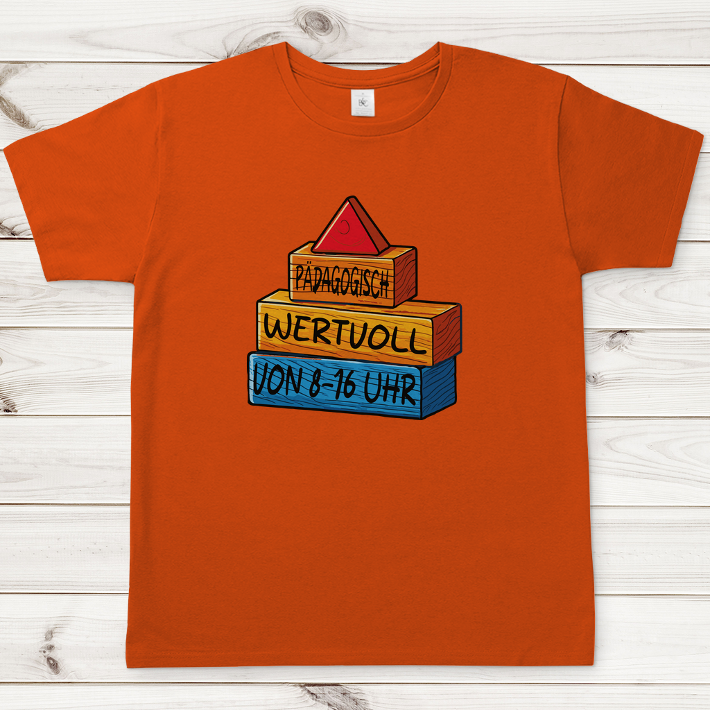 Herren T-Shirt Pädagogisch wertvoll von 8-16Uhr