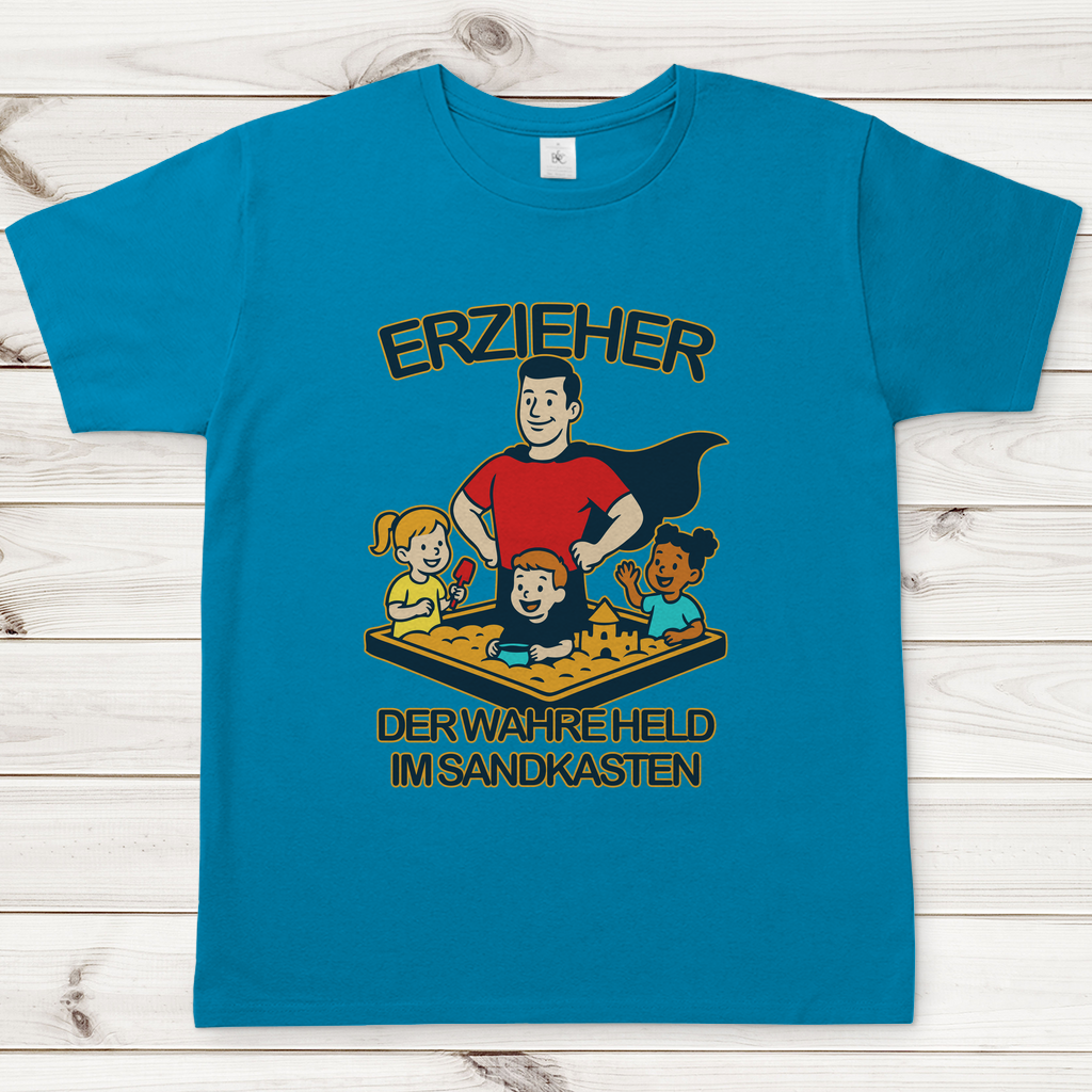 Herren T-Shirt Erzieher - Der wahre Held im Sandkasten