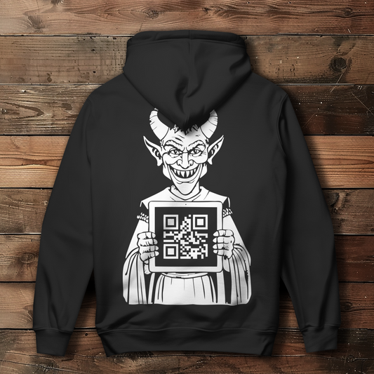 Damen Hoodie Satan Loves You QR