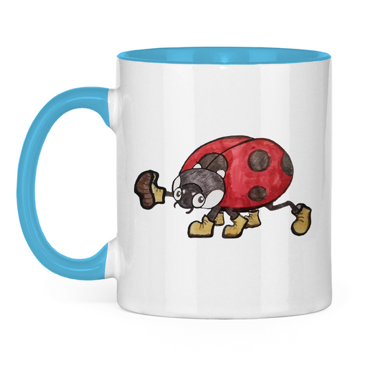Tasse zweifarbig Krabbelcrew - Der Marschierkäfer