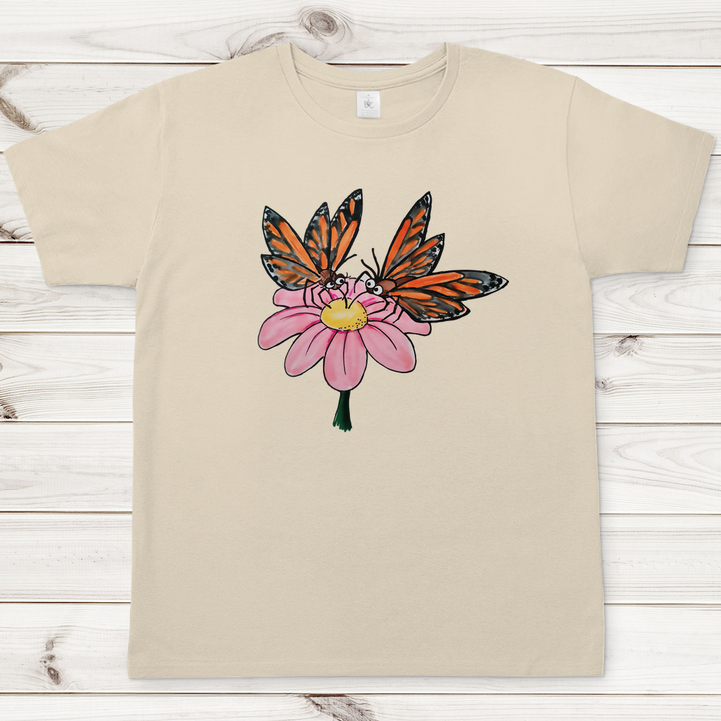 Herren T-Shirt Krabbelcrew Schmetterlinge