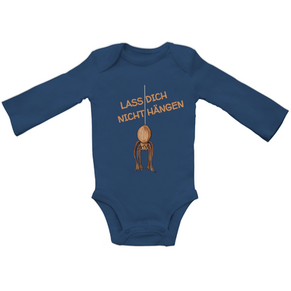 Baby Bio Bodysuite Langarm Krabbelcrew Hausspinne - Lass dich nicht Hängen